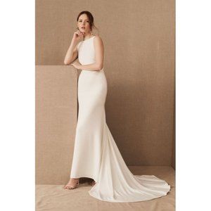 Watters Elegant White Wedding Dress